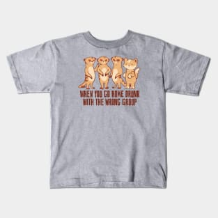 Cat And Meerkats Kids T-Shirt